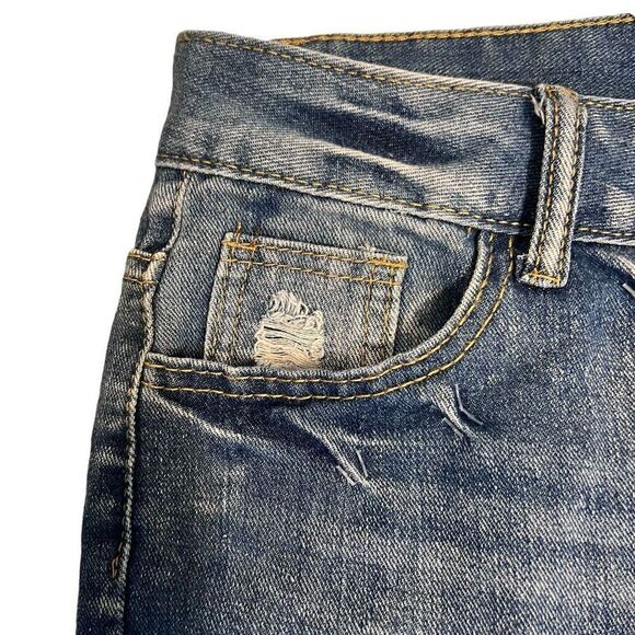 NWT Estampados wide leg Women's Distressed Jeans Size Medium - Picture 5 of 13